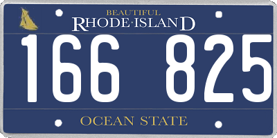 RI license plate 166825