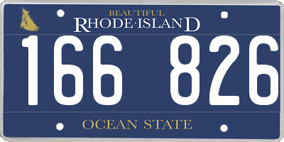 RI license plate 166826
