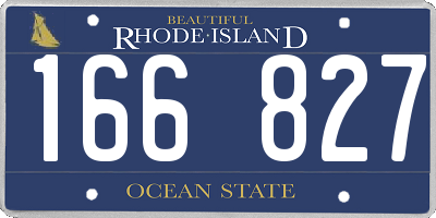 RI license plate 166827