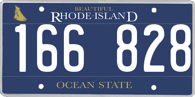 RI license plate 166828