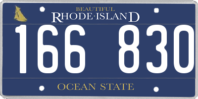 RI license plate 166830
