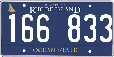 RI license plate 166833
