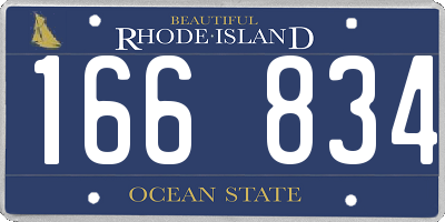 RI license plate 166834