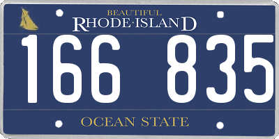 RI license plate 166835