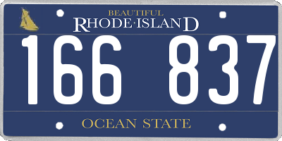RI license plate 166837