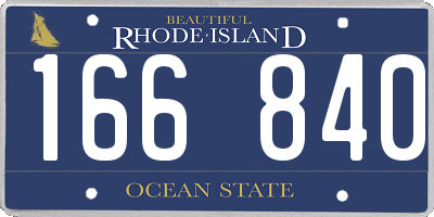 RI license plate 166840