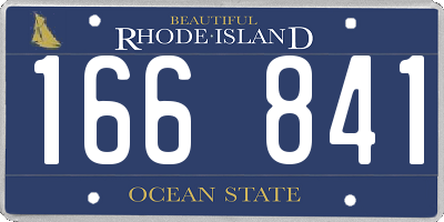 RI license plate 166841