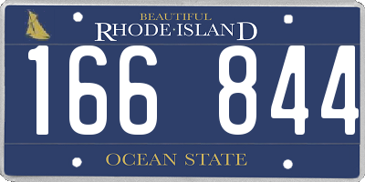 RI license plate 166844