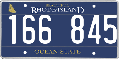 RI license plate 166845