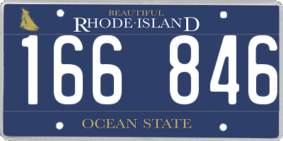RI license plate 166846