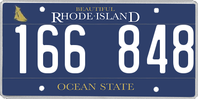 RI license plate 166848