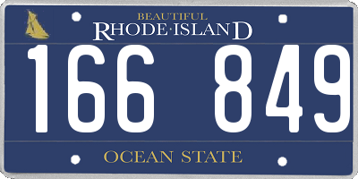 RI license plate 166849
