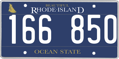 RI license plate 166850