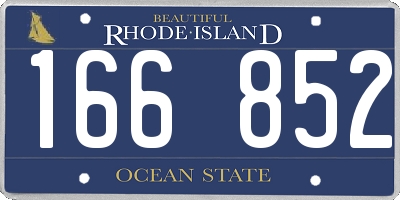 RI license plate 166852