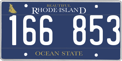 RI license plate 166853