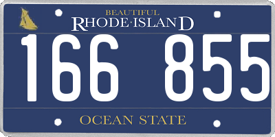 RI license plate 166855