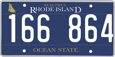 RI license plate 166864