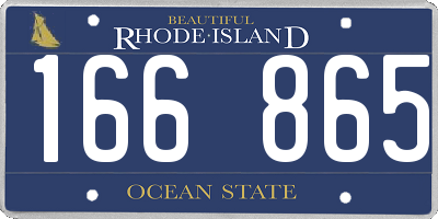RI license plate 166865