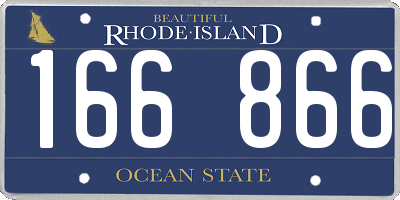RI license plate 166866