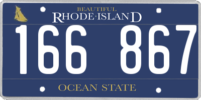 RI license plate 166867