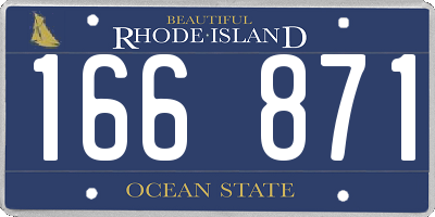 RI license plate 166871