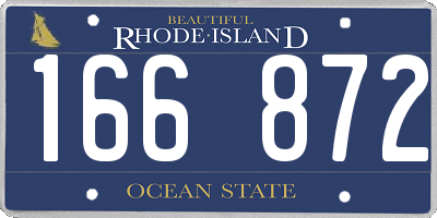 RI license plate 166872