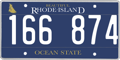 RI license plate 166874