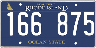 RI license plate 166875