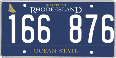 RI license plate 166876