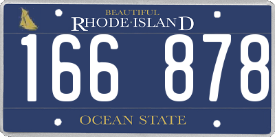 RI license plate 166878