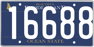 RI license plate 16688