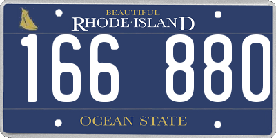 RI license plate 166880