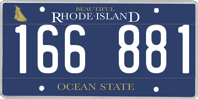 RI license plate 166881