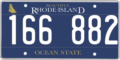 RI license plate 166882