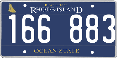 RI license plate 166883