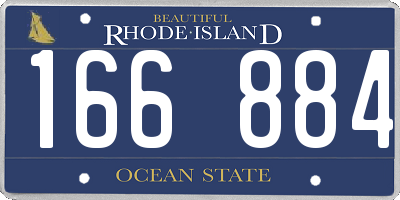 RI license plate 166884