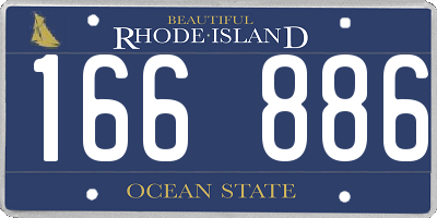 RI license plate 166886