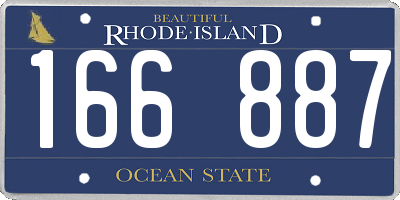 RI license plate 166887