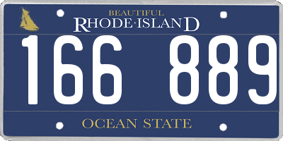 RI license plate 166889