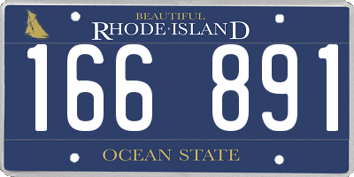 RI license plate 166891