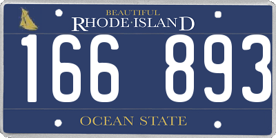 RI license plate 166893