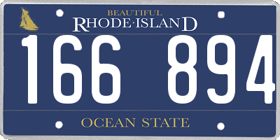 RI license plate 166894
