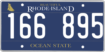 RI license plate 166895