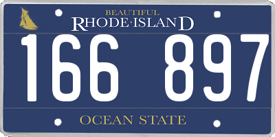 RI license plate 166897