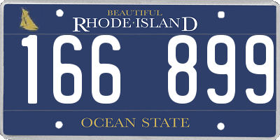 RI license plate 166899