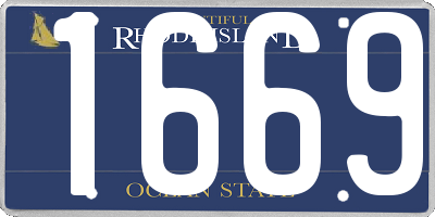 RI license plate 1669