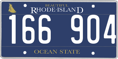 RI license plate 166904