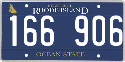 RI license plate 166906