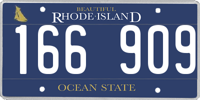 RI license plate 166909