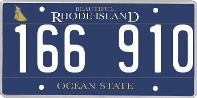 RI license plate 166910